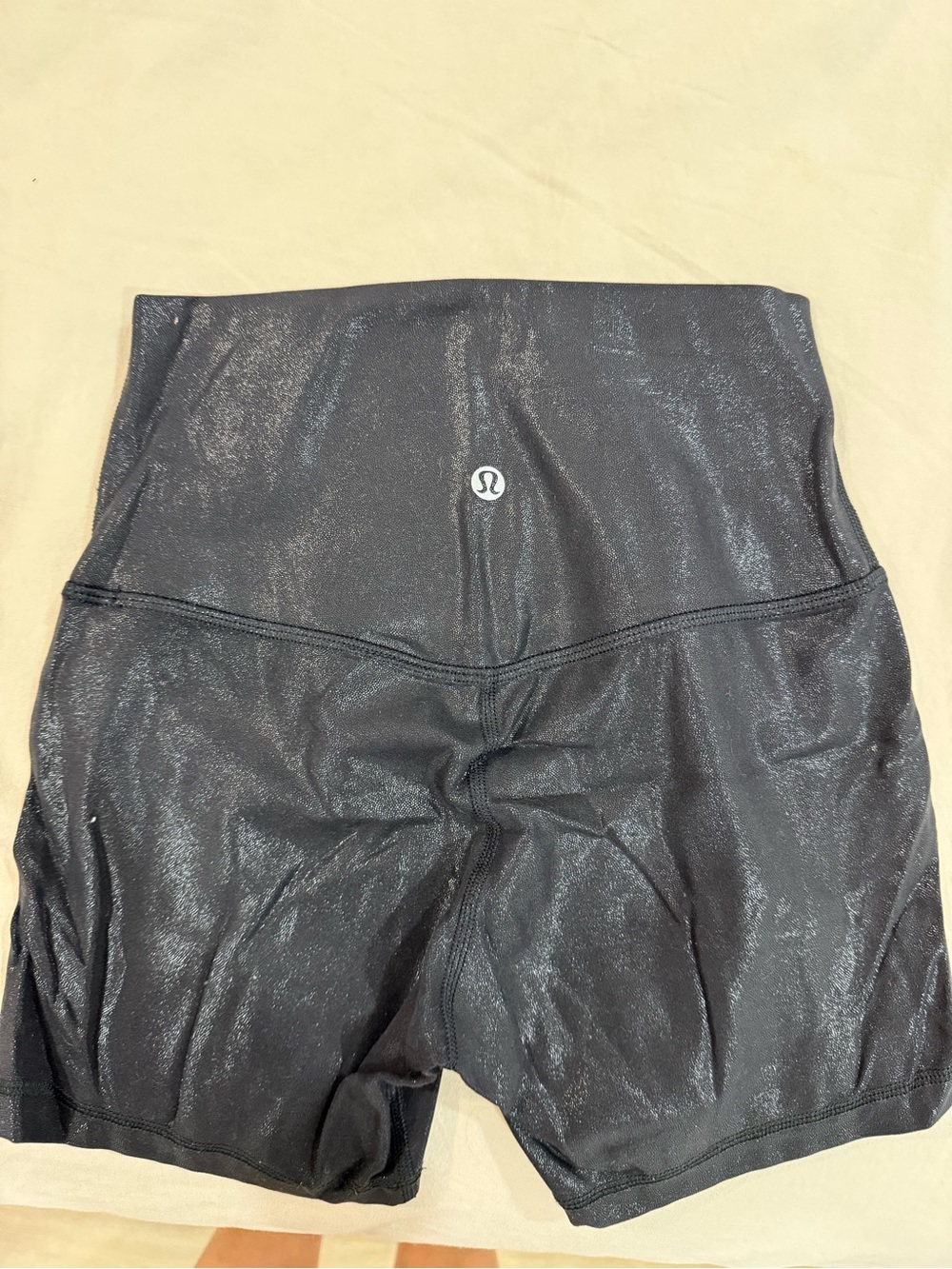 lululemon athletica High-Waist Black Shimmer Bike Shorts